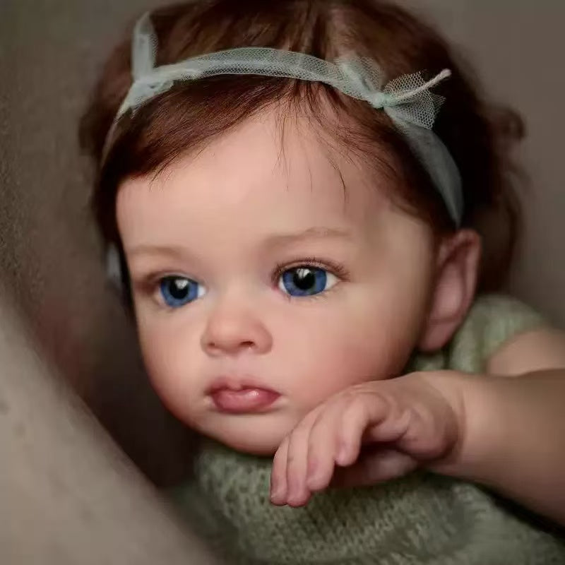 55 CM /22 Inch Reborn Doll Lifelike Real Soft Touch Mad die With Hand-Rooted Hair, High Quality Handmade Art Doll , Halloween/Thanksgiving Day/Christmas Gift