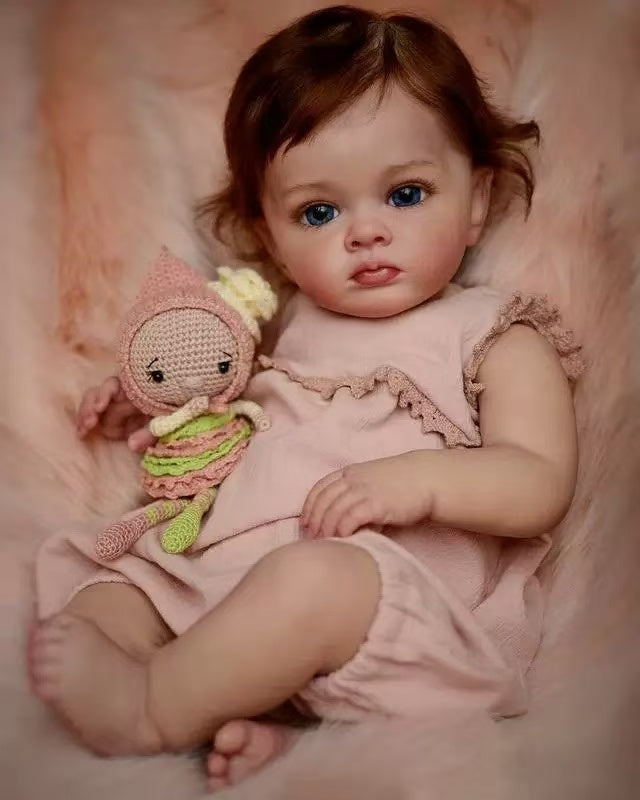 55 CM /22 Inch Reborn Doll Lifelike Real Soft Touch Mad die With Hand-Rooted Hair, High Quality Handmade Art Doll , Halloween/Thanksgiving Day/Christmas Gift