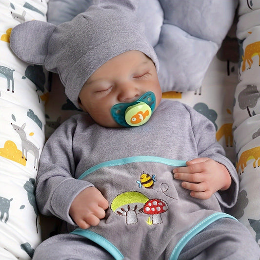 Baby Doll - 18-Inch Lifelike Reborn Baby Dolls Sweet Smile Realistic-Newborn Real Life Sleeping  with Toy Accessories Gift Set for Kids