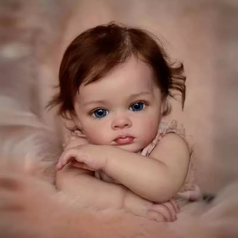 55 CM /22 Inch Reborn Doll Lifelike Real Soft Touch Mad die With Hand-Rooted Hair, High Quality Handmade Art Doll , Halloween/Thanksgiving Day/Christmas Gift