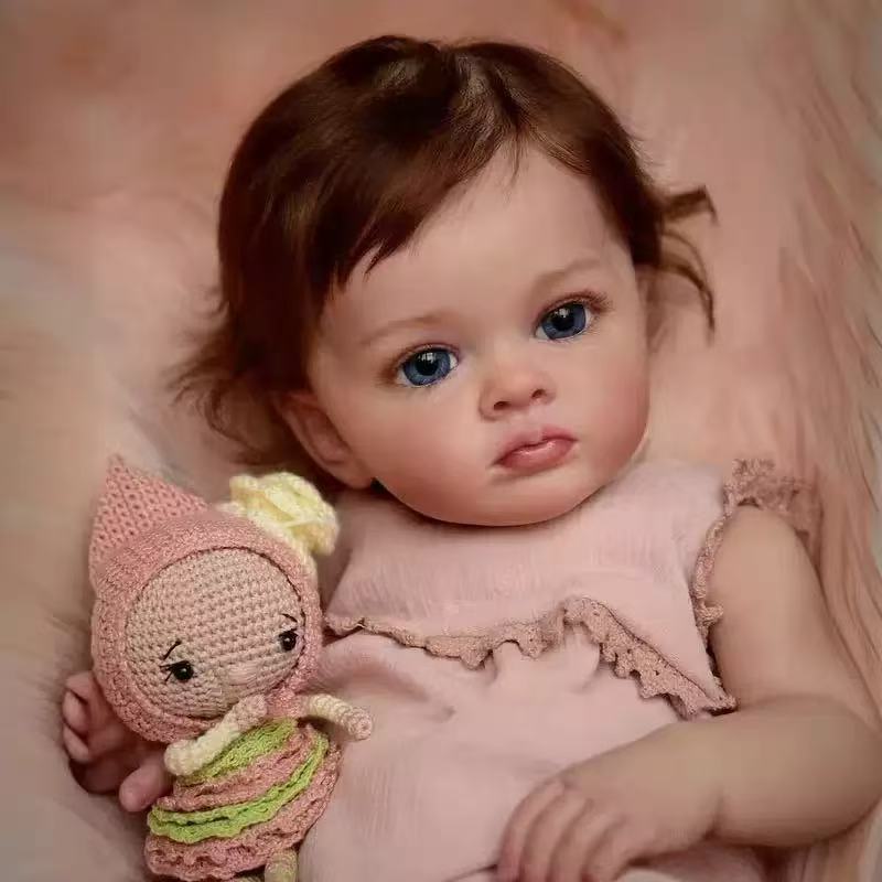 55 CM /22 Inch Reborn Doll Lifelike Real Soft Touch Mad die With Hand-Rooted Hair, High Quality Handmade Art Doll , Halloween/Thanksgiving Day/Christmas Gift