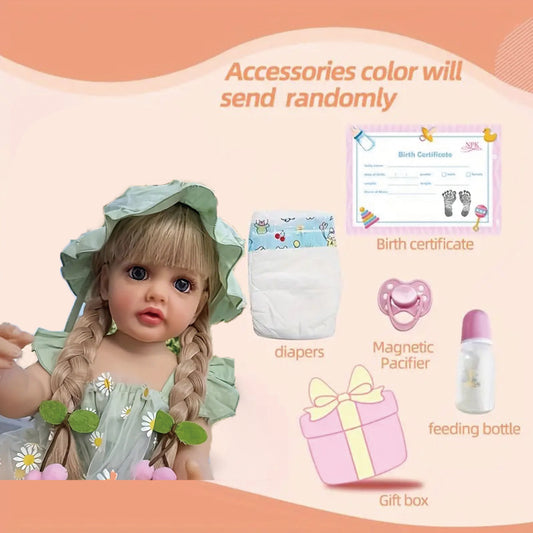 50 CM /20 Inch Reborn Doll Lifelike Real Soft Touch Mad die With Hand-Rooted Hair, High Quality Handmade Art Doll , Halloween/Thanksgiving Day/Christmas Gift