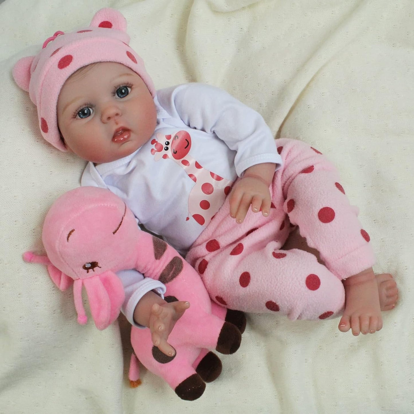 Reborn Baby Dolls - 22 inches Realistic Newborn Soft Vinyl Baby Dolls Toy for Kids Age 3+
