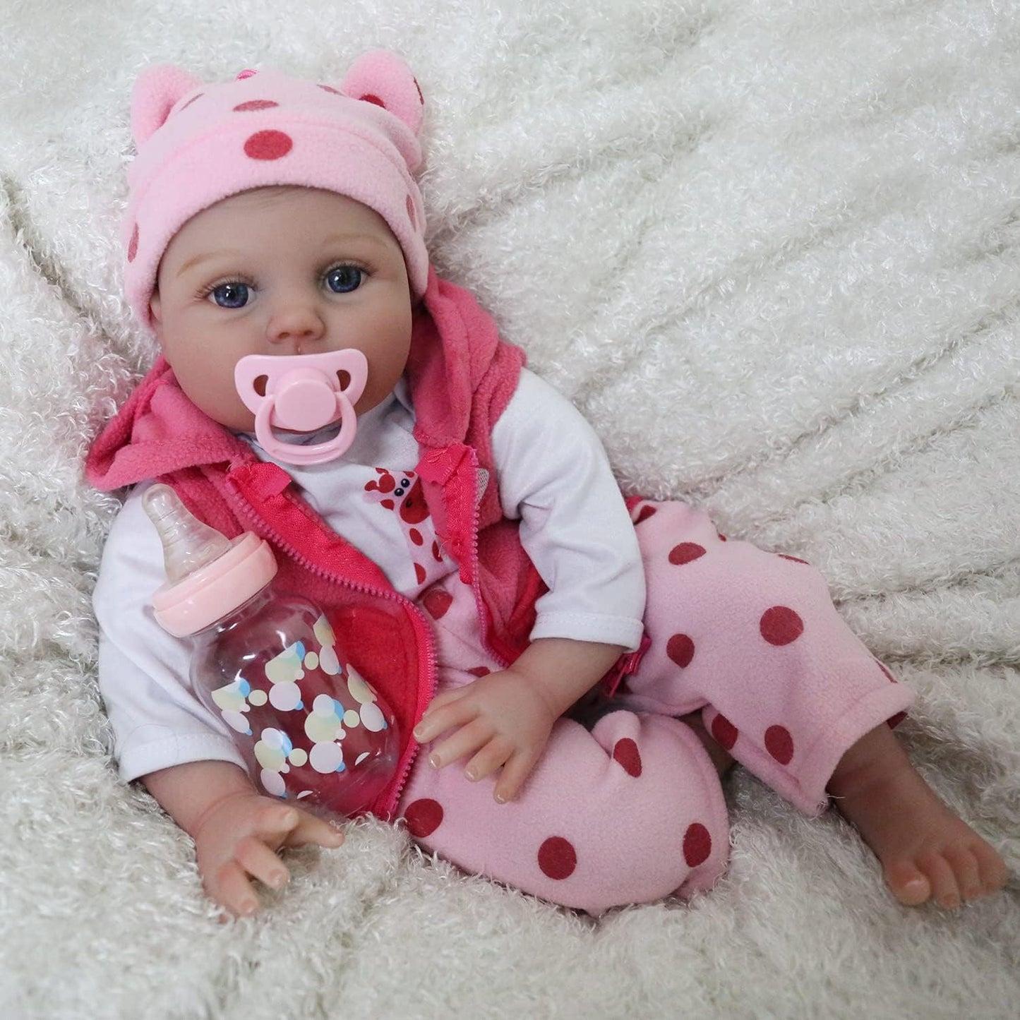 Reborn Baby Dolls - 22 inches Realistic Newborn Soft Vinyl Baby Dolls Toy for Kids Age 3+