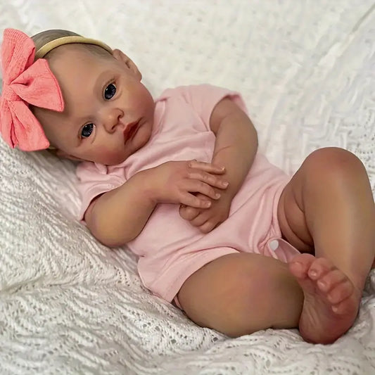 Reborn Baby Dolls, 18 Inch Cute Soft Vinyl Realistic-Newborn Baby Doll Poseable Real Life Lifelike Baby Dolls w/Doll Accessories for 3+ Year Old Girls